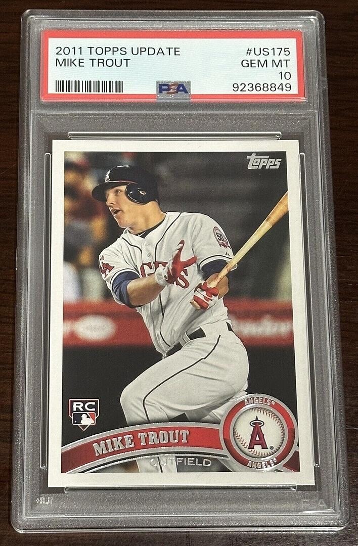 2011 Topps Update Mike Trout Rookie PSA 10 Gem Mint RC #US175