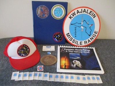 1990-2000s NASA US ARMY KWAJALEIN MISSILE RANGE-WALL HANGER/DECALS+ PRESENTATION