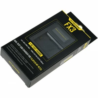 USB-Ladegerät Nitecore FX3 z.B. für Fuji Akku-Typ NP-W235 der X-T4 u. weitere Mo