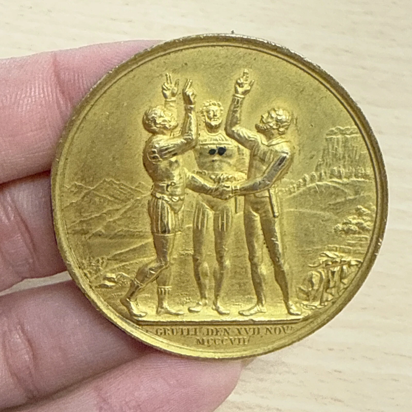 Médaille Der Geist Unsrer Väter Sey Mit Uns Grutli Den XVII Nov MCCCVII 1822