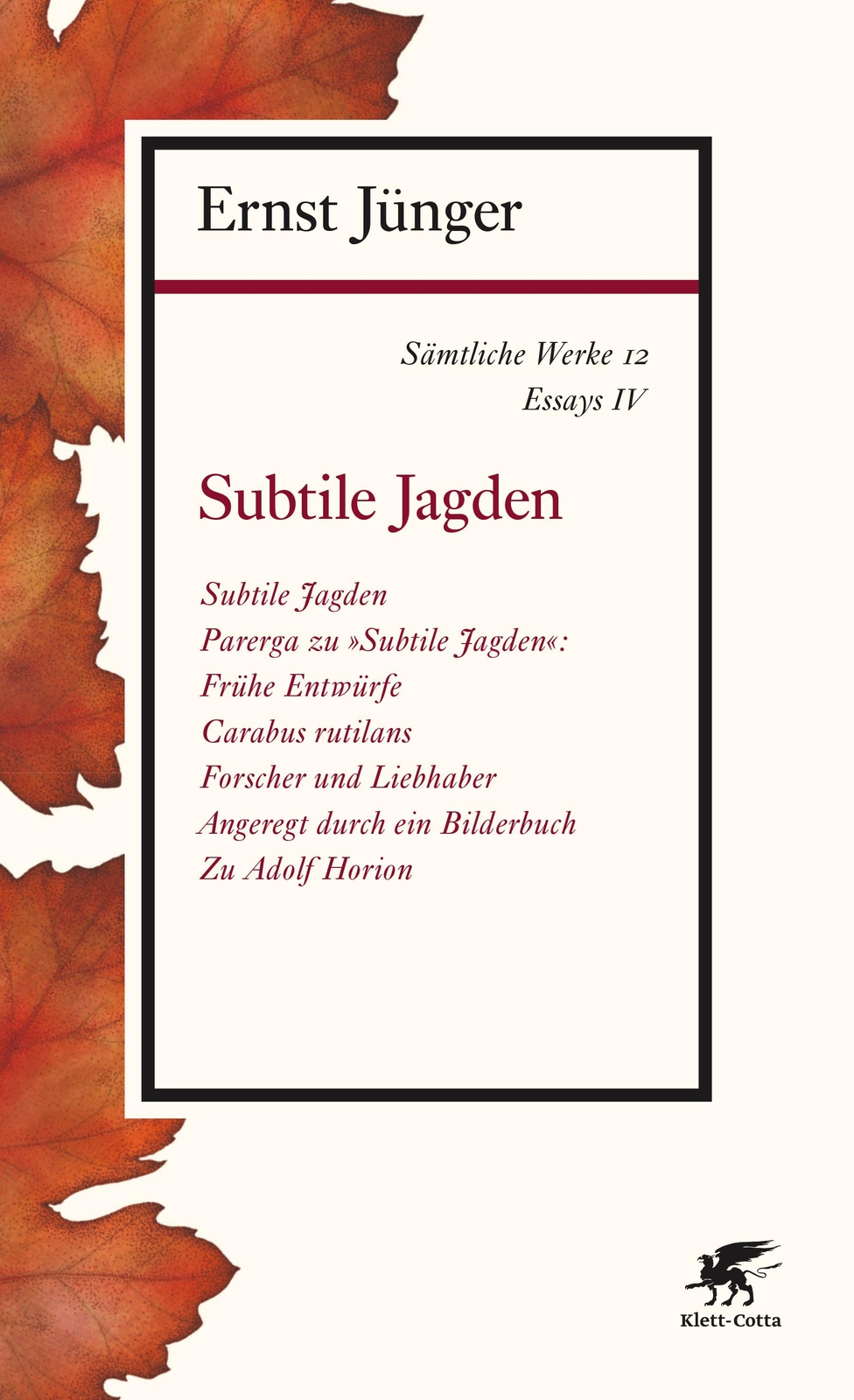 Thumbnail - Sämtliche Werke - Band 12 Ernst Jünger
