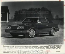 181 Press Photo New Chrysler LeBaron sedan blends classic appearance and luxury