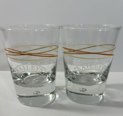 Baileys Highball Drinking Glasses Set Of 2 Bubble Bottom - Picture 2 of 7
