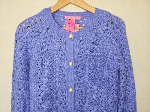 NWT Lilly Pulitzer Zabrina Sweater Set Size XS Purple Clematis Cardigan & Tank - Picture 8 of 18