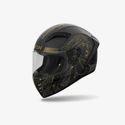 Casque Intégral Airoh Connor Titan Noir Or Graphic Stylo Medusa TAILLE XS XL XXL - Photo 1/3