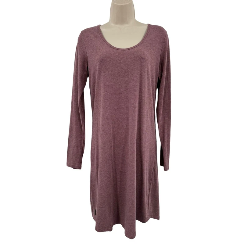 lole organic cotton blend long sleeve athleisure tunic dress 