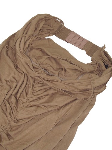 Pinko Canotta Donna Taglia Xs S M Bianco Marrone Jersey Maglia Top Crepe Stretch - Picture 33 of 38