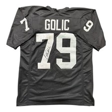 Bob Golic Autographed Las Vegas Raiders Black Custom Jersey - Beckett