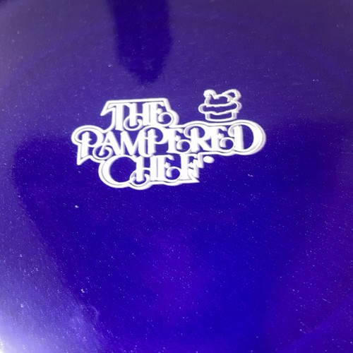Pampered Chef "THIS IS YOUR DAY CELEBRATE" Blue Special Occasion Dinner Plate - Picture 2 of 2