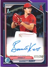 2024 Bowman #CPA-BK Barrett Kent Prospect Auto Purple Refractors #/250