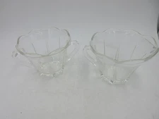 Vintage Clear Glass Sugar and Creamer Set