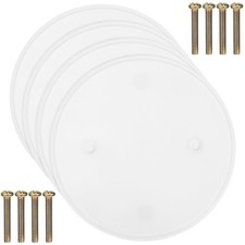 4 Pcs Ceiling Blank Plates Round Flat Plastic Electrical Box Hole Covers