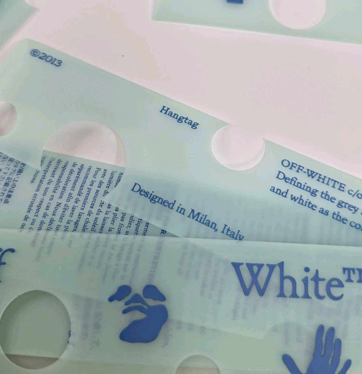 Off-White c/o Virgil Abloh Hangtag Green Print Logo Authentic