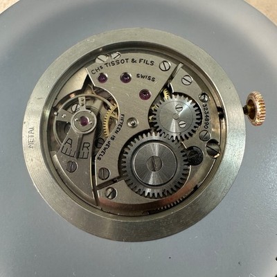 Movimento orologio Tissot funzionante + quadrante nido de ape e lancette orig.