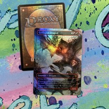 Goldspan Dragon Full Art Foil Play Test Mtg Card Monster Hunter 