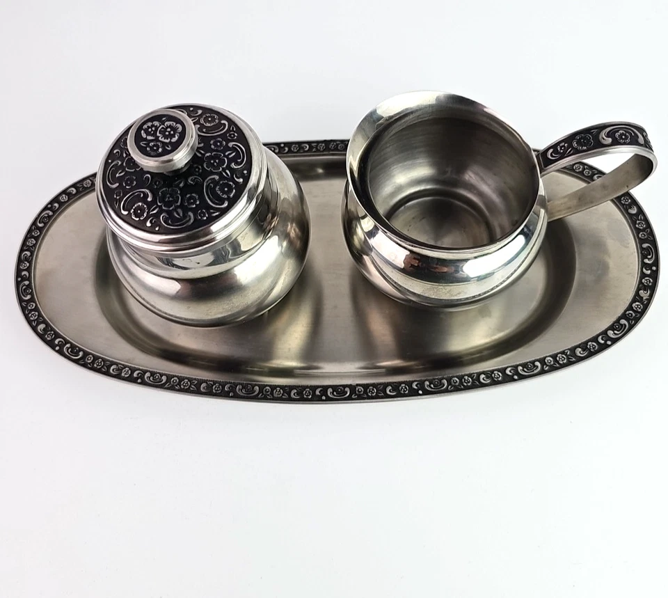 Набор из 4 серебряных сливочников Mediterranea из нержавеющей стали Oneida на заказ - Изображение 3 из 4