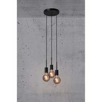 Pendelleuchte Paco, 3-Flammig, E27, Schwarz