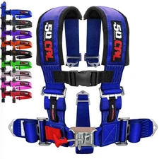 Blue Safety Harness Seat Belt 5 Point Style Sports Car Street Racing Baja 1000