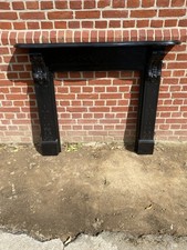 Antiker Kaminsims Kaminumrandung Gusseisen v.Coalbrookdale Engl.