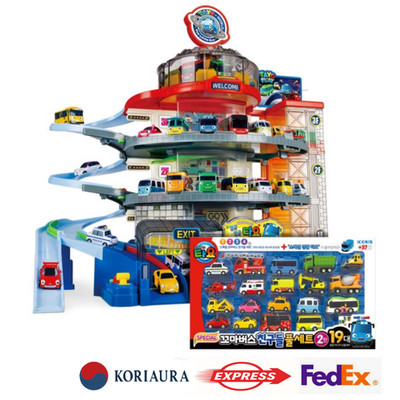 Tayo Control Parking Tower Play Set & 19pcs Mini Car Full Collection 2025 NEW