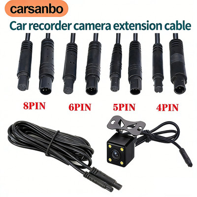 For Dashcam Camera Cable 4Pin 5PIn 6Pin 8Pin 1-5M 3-16Ft Waterproof Extension