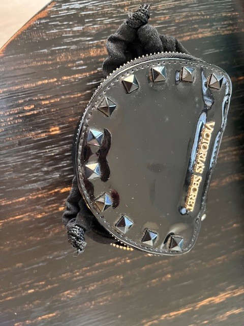 Victorias Secret Studded Jewelry Bag Black Travel  Pouch NWT
