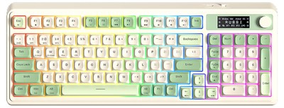 S99 Pro Wireless Keyboard, Display Screen & Media Knob, Tri-Mode Bluetooth/2....
