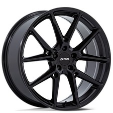 19x8 Petrol Wheels Pe002 P1e Gloss Black Rims 5x108 Et40 1pc