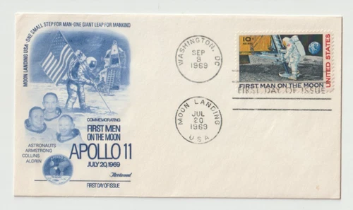 9/9/1969 USA FDC - Commemorating First Men on the Moon - Apollo 11