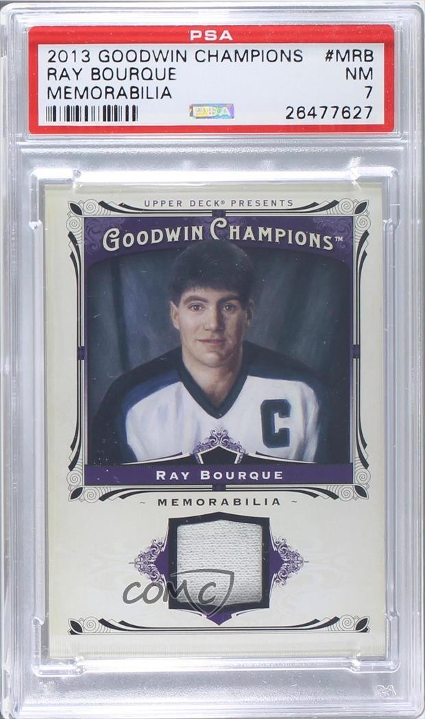 2013 Upper Deck Goodwin Champions Memorabilia Ray Bourque #M-RB PSA 7 HOF m5x