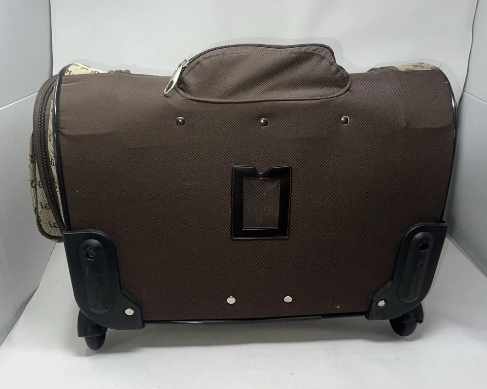 Estuche con ruedas de viaje vintage Lori Greiner Weekender muchos bolsillos. Foto 3 de 4