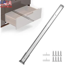 5 Pack 16 Inch Heavy Duty Centered Bottom Mounted Drawer Slides for Cabinet