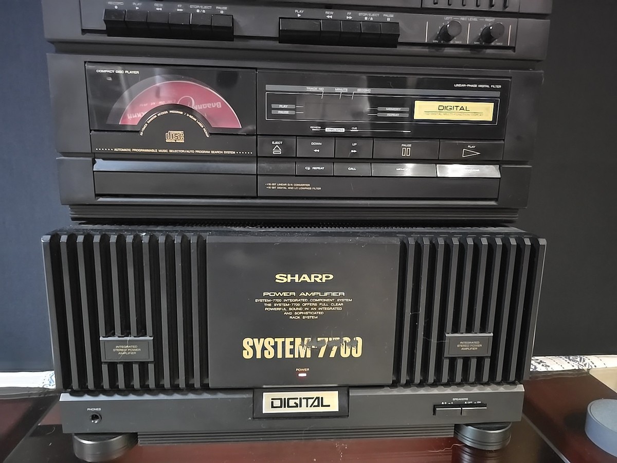 System Sharp 7700 Rare Vintage Set Cassette Deck+Tuner+CD+