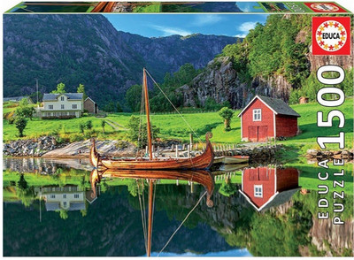 NEW Educa Jigsaw Puzzle 1500 Pieces 14+ Ages Viking Ship