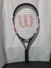 Wilson Fusion XL Tennis Racket Black Red 4 3/8" Grip