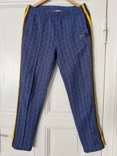 LACOSTE Trainingshose / Track Pants M FR 4 Blau Gemustert Herren