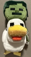 Minecraft Plush Zombie Chicken Jockey Toy Stuffed Animal, 8-inch - New W/ Tag