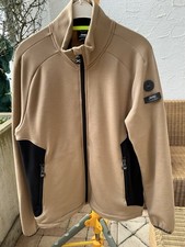 Jeep Herren Softshelljacke mit Fleecejacke-Innenseite, Gr. L, Sandbeige/Schwarz
