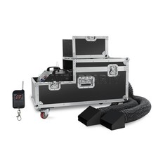 PAIDUN 4000W Dual Head Water Base Fog Machine Low Lying Sinking Smoke Remote DMX