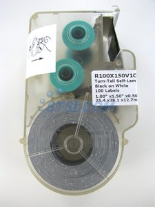 PARTIAL Panduit R100X225V1C P1 Label Cassette, Turn-Tell, 95 Labels ~STSI