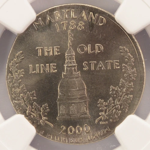 2000-P 25c Maryland Quarter Struck on Nickel Planchet NGC MS66