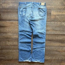 Vintage 1960s/70s Mens Size 38 Lee Denim Distressed Talon 42 Zip Light Jeans