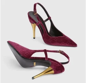 Escarpins Gucci velours rouge
