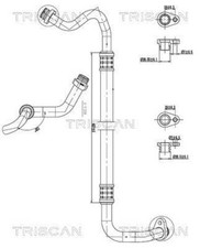 AC High Low Pressure Line Hose TRISCAN Fits CITROEN PEUGEOT 308 13-21 9807256280