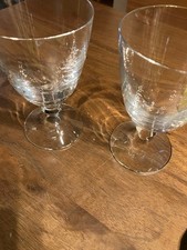 Baccarat Vega Water Goblets Crystal Clear Set of 2 GOBLETS Made in France Used