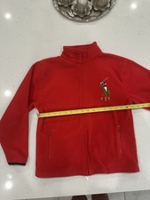Polo by Ralph Lauren 1/4 Zip Boys Red Big Pony Pullover - Size M 12/14