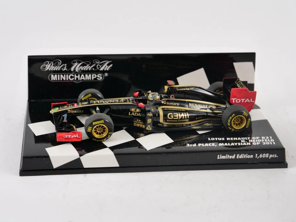 Minichamps 1/43 Lotus Renault GP R31 Heidfeld 3° Posto Malesia 2011 - Immagine 4 di 4