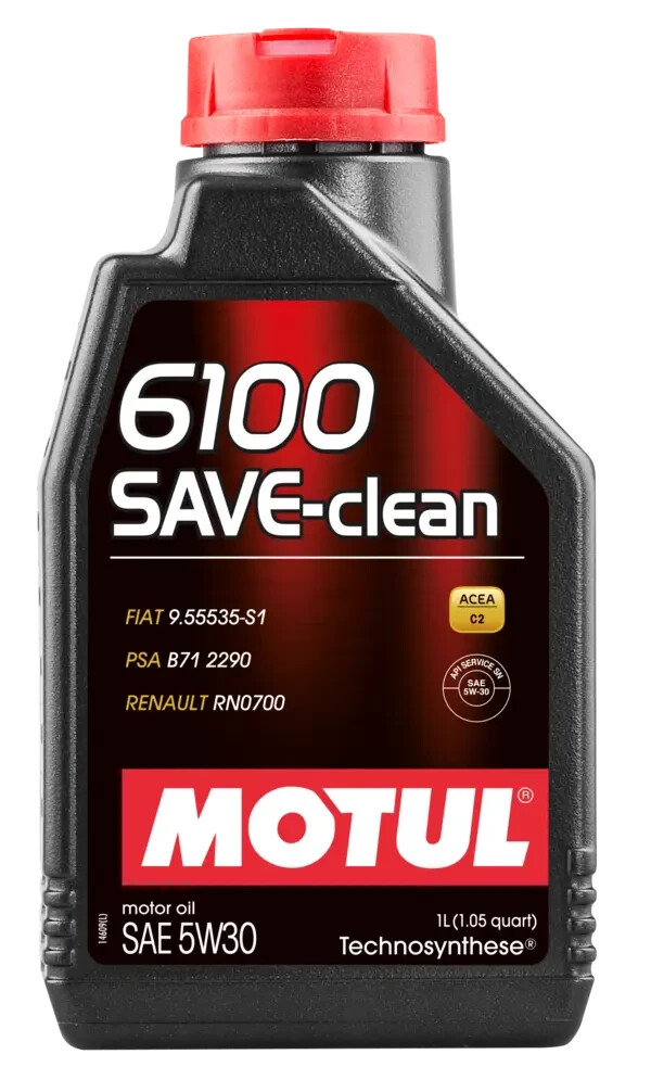 MOTUL 6100 SAVE-CLEAN 5W30 ACEA C2 1LT OLIO MOTORE ACEA C2, API SERVICE SN DPF