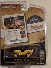 GREENLIGHT 1945 Willys MB Jeep Cream The Universal  VINTAGE AD CARS 39080 A
