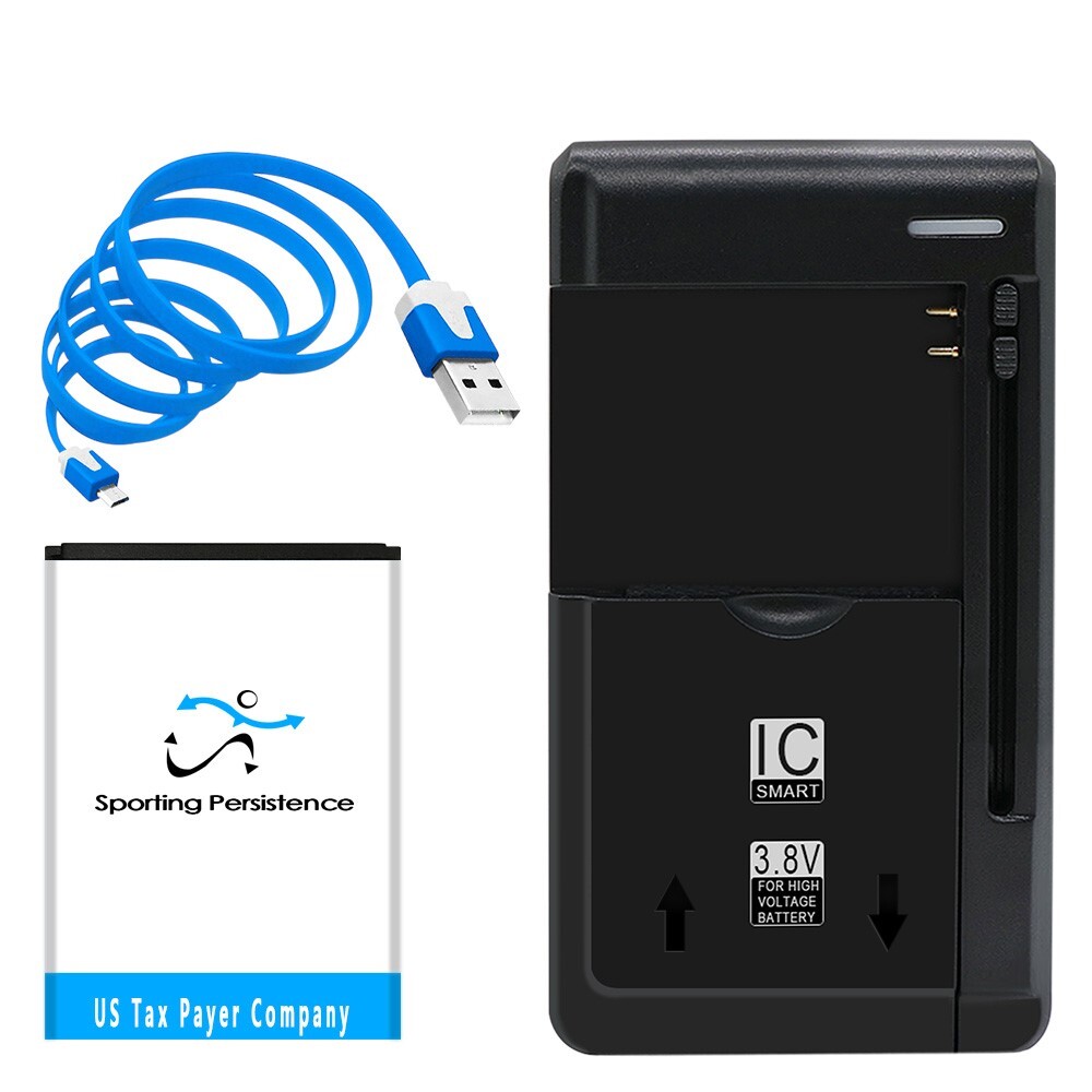 Long Life 1600mAh Internal Battery AC Charger USB Cable for Doro 7050 Flip Phone